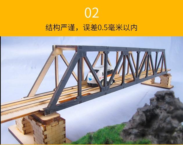 新大源木diy手工木制橋梁模型鋼桁架鐵路橋手工課沙盤(pán)擺件材料包